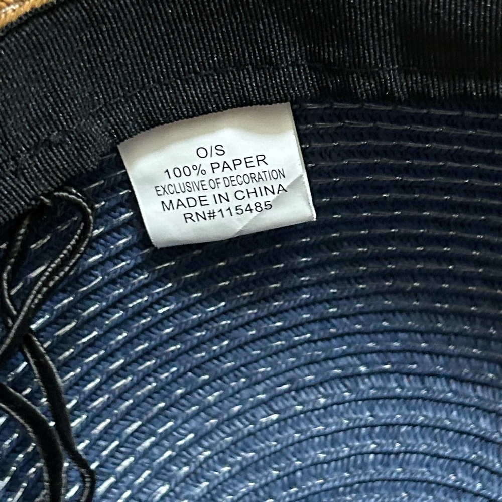 Pretty pre-loved Paper hat, lightweight and perfect for summer! - Picture 4 of 6